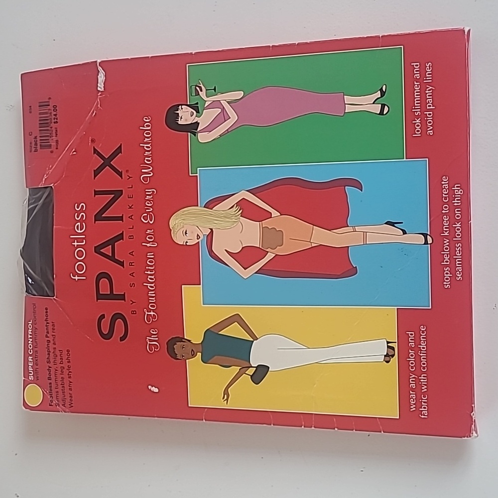 SPANX Shapewear The Original Footless Super Control Pantyhose Black Size C Large